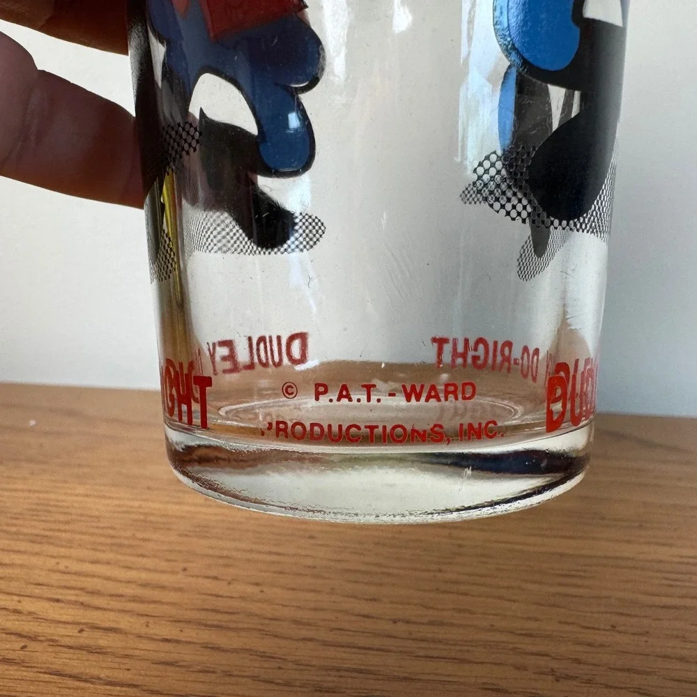 Vintage Dudley Do-Right Glass P.A.T. Ward Productions Rocky‎ Bullwinkle